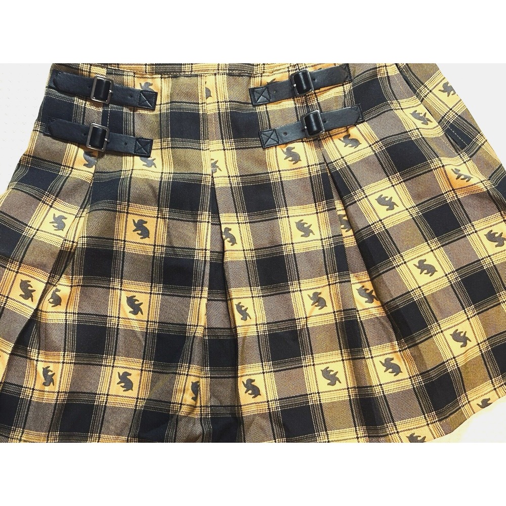 Harry Potter Pleated Plaid skirt Buckles Accents Women's Size Medium Embroidered - Picture 3 of 11